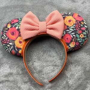 Disney Flower and Garden Minnie Mouse Ears Custom Made Headband Adult Size